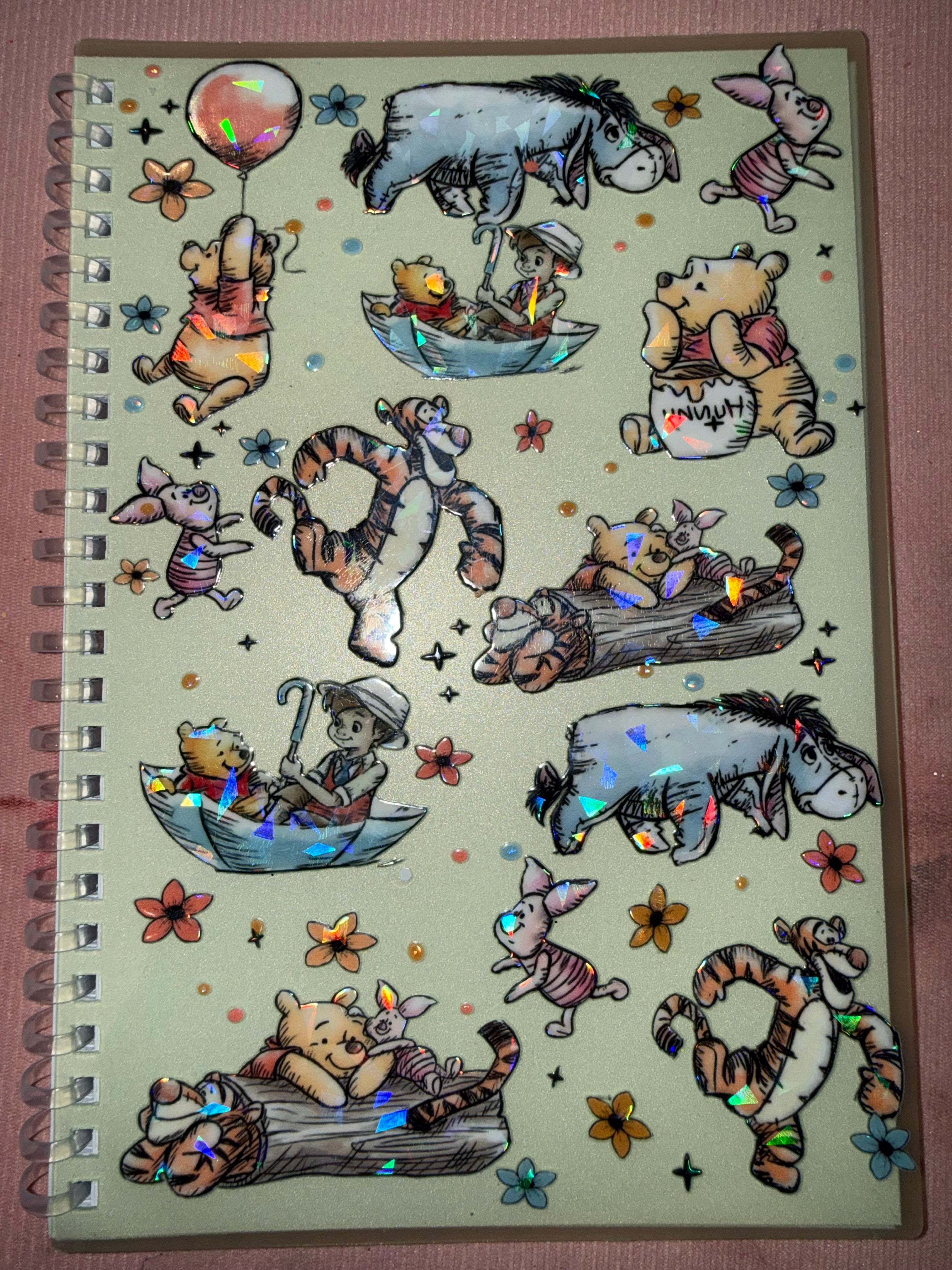 A5 200 page Notebook - Pooh and friends