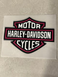 BLACK AND PINK HARLEY HEAT TRANSFER