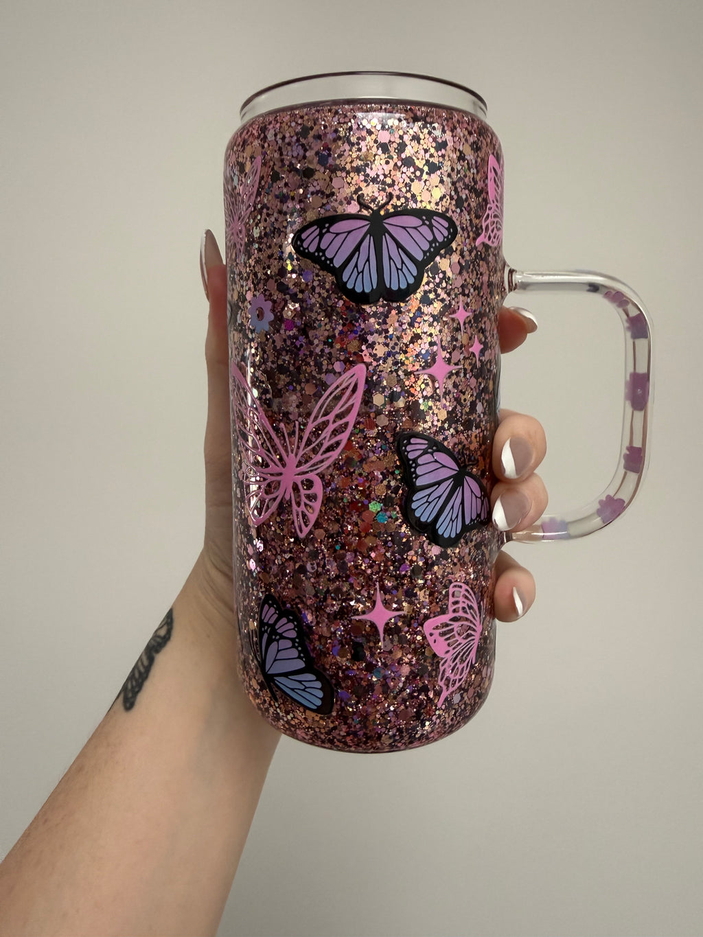 16oz glass - butterflies 🦋