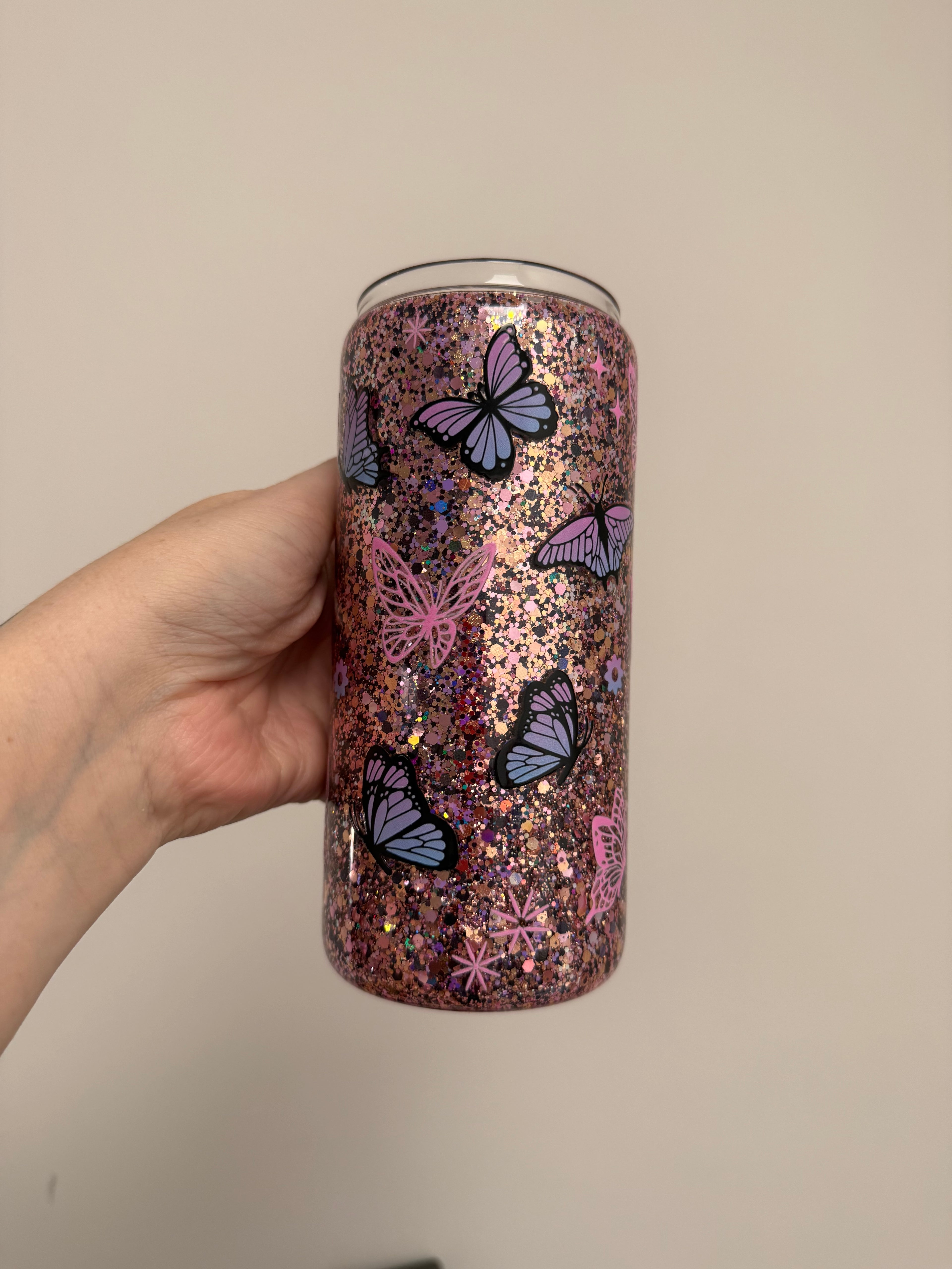 16oz glass - butterflies 🦋