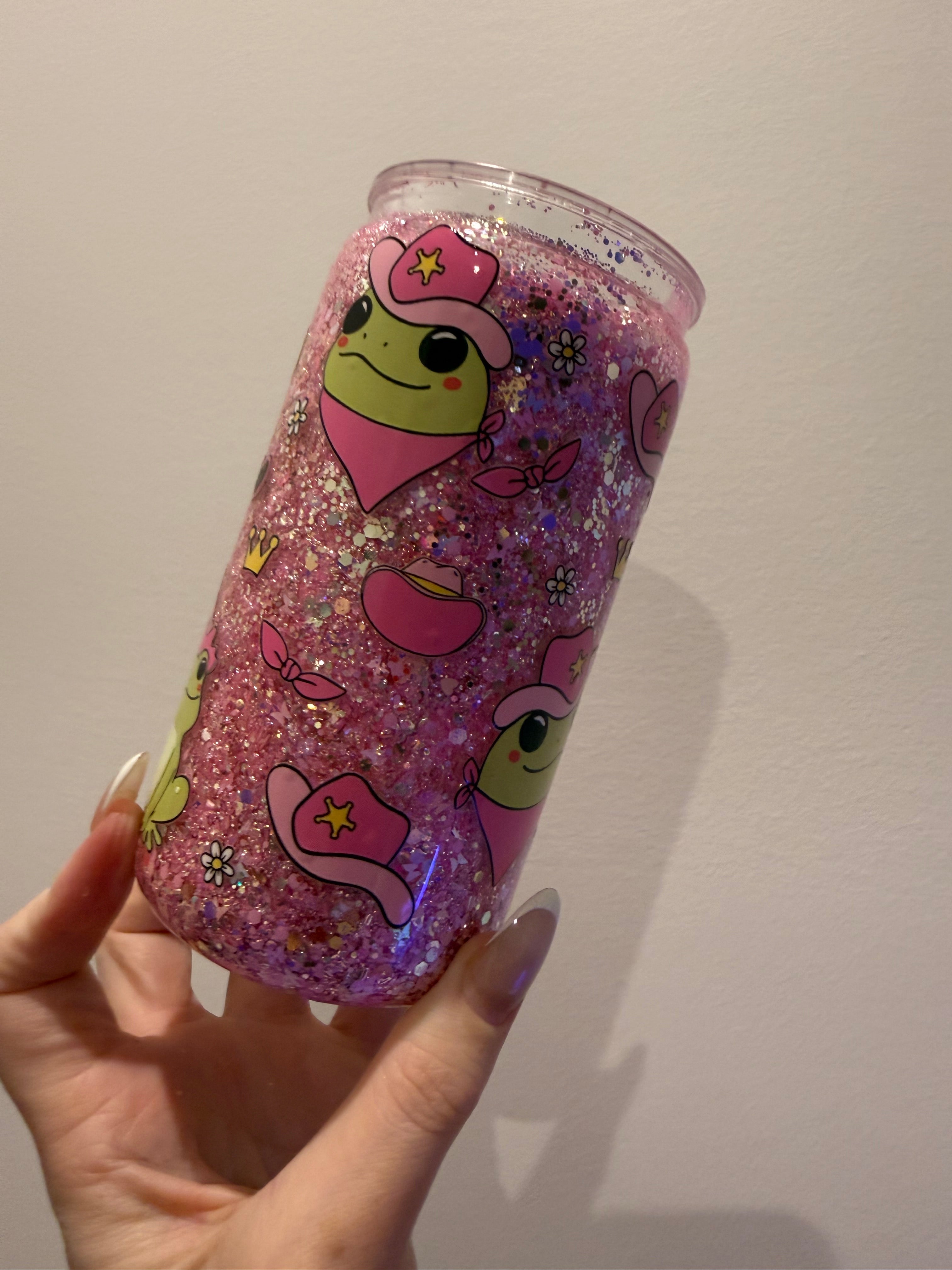 16oz acrylic - Howdy Frog