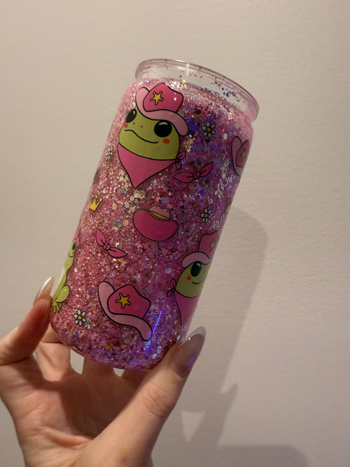 16oz acrylic - Howdy Frog