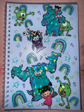 A5 200 page Notebook - Monsters INC