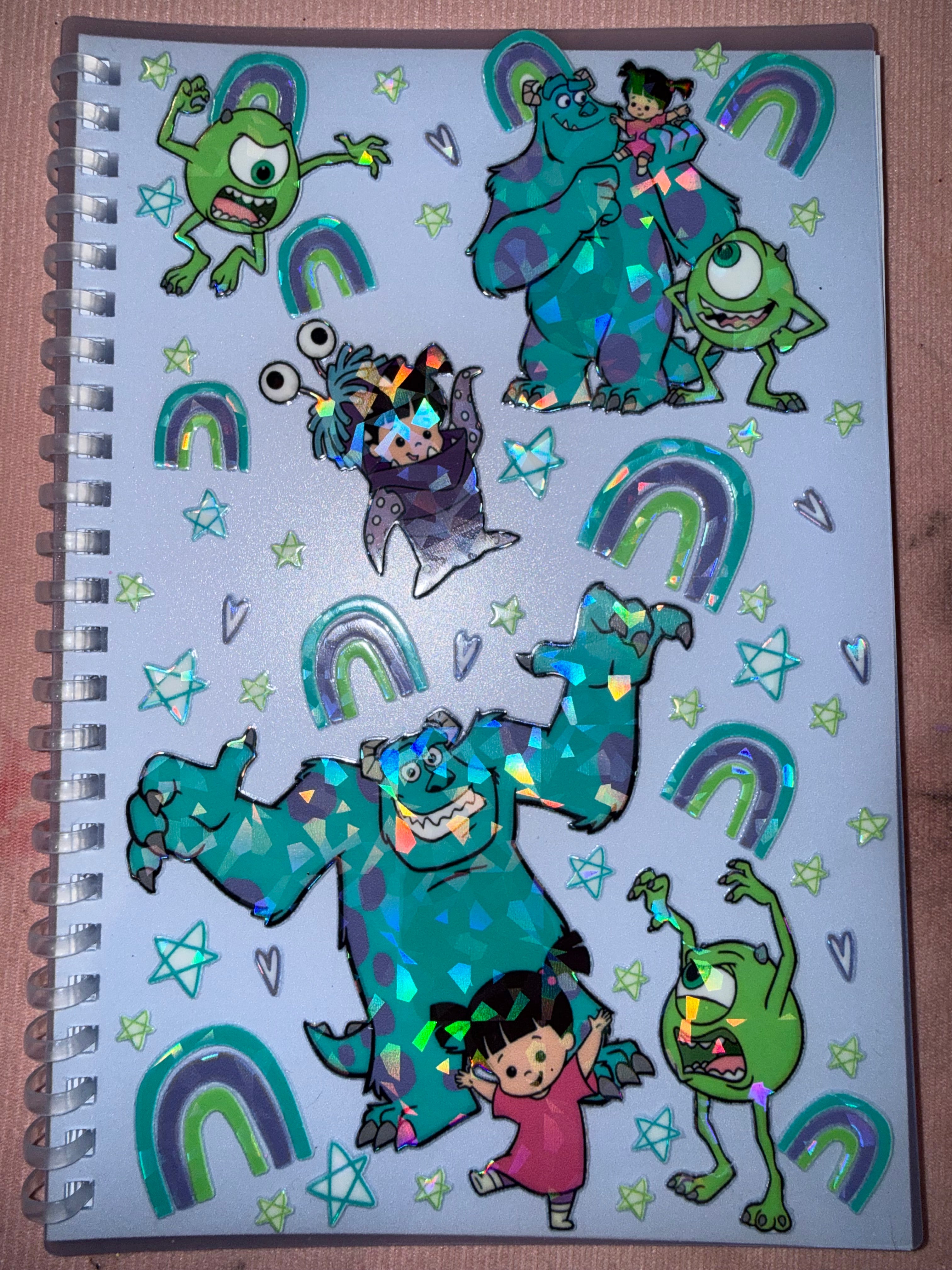 A5 200 page Notebook - Monsters INC