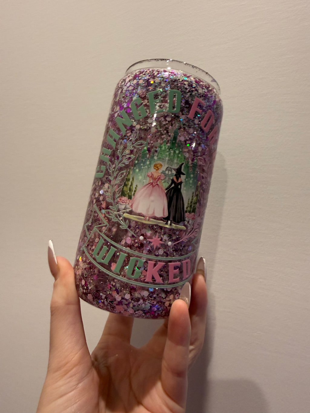 16oz glass - wicked, changed for good