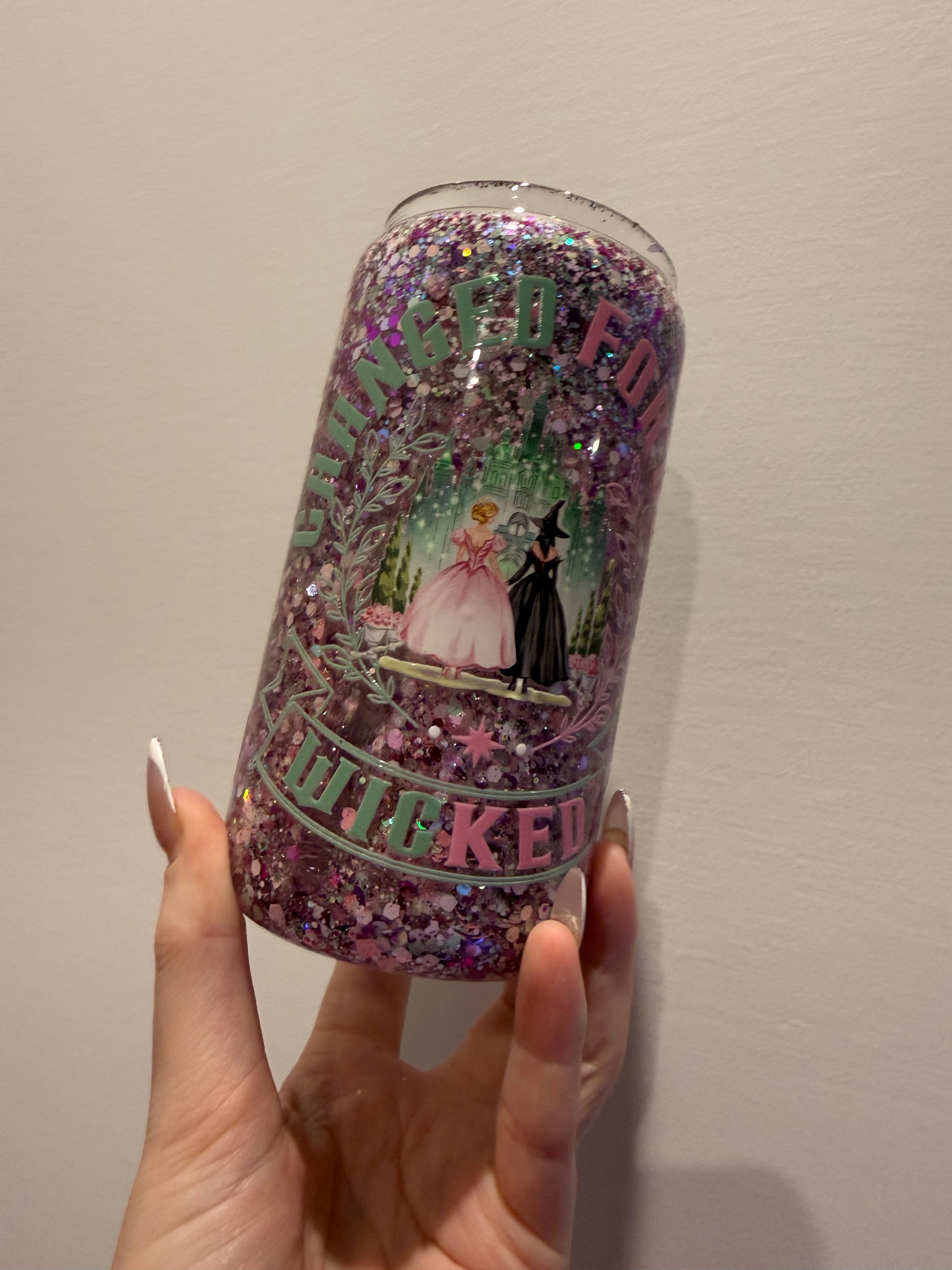 16oz glass - wicked, changed for good