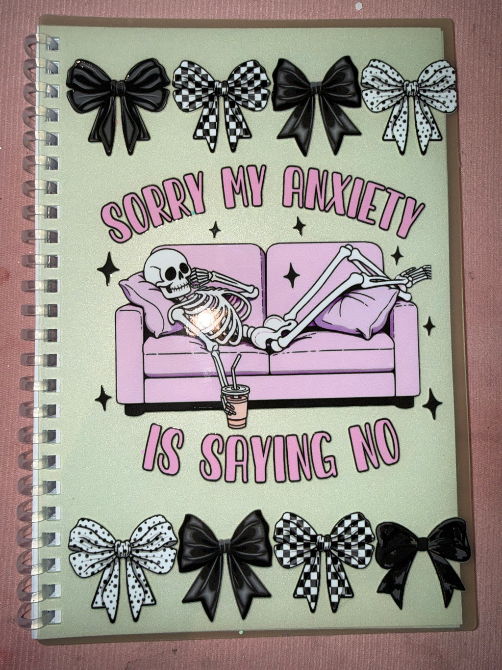 A5 200 page Notebook - Anxiety says no