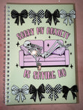 A5 200 page Notebook - Anxiety says no
