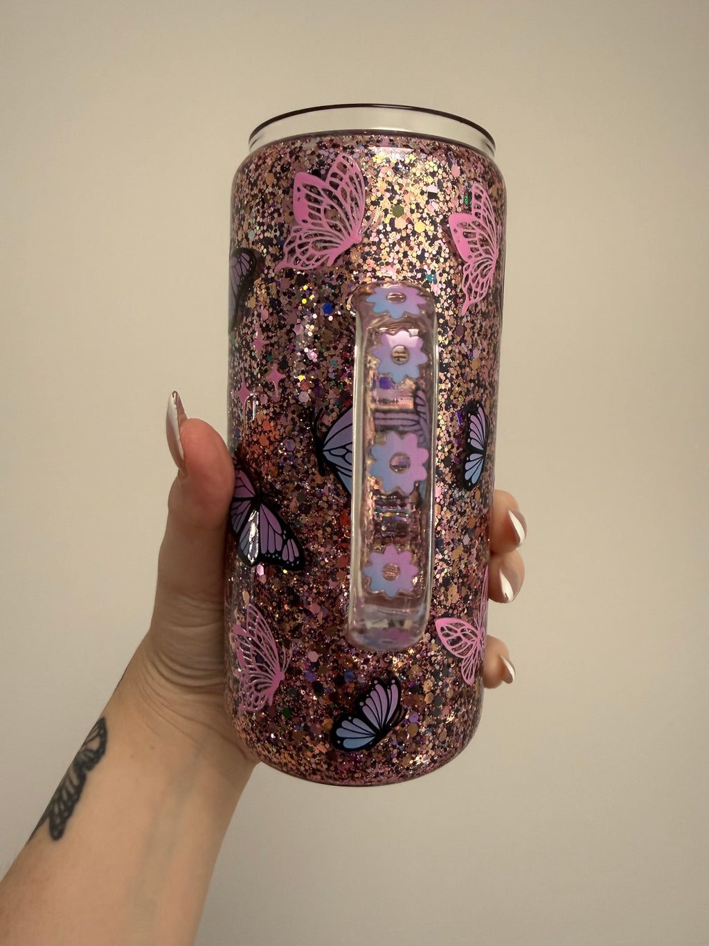 16oz glass - butterflies 🦋
