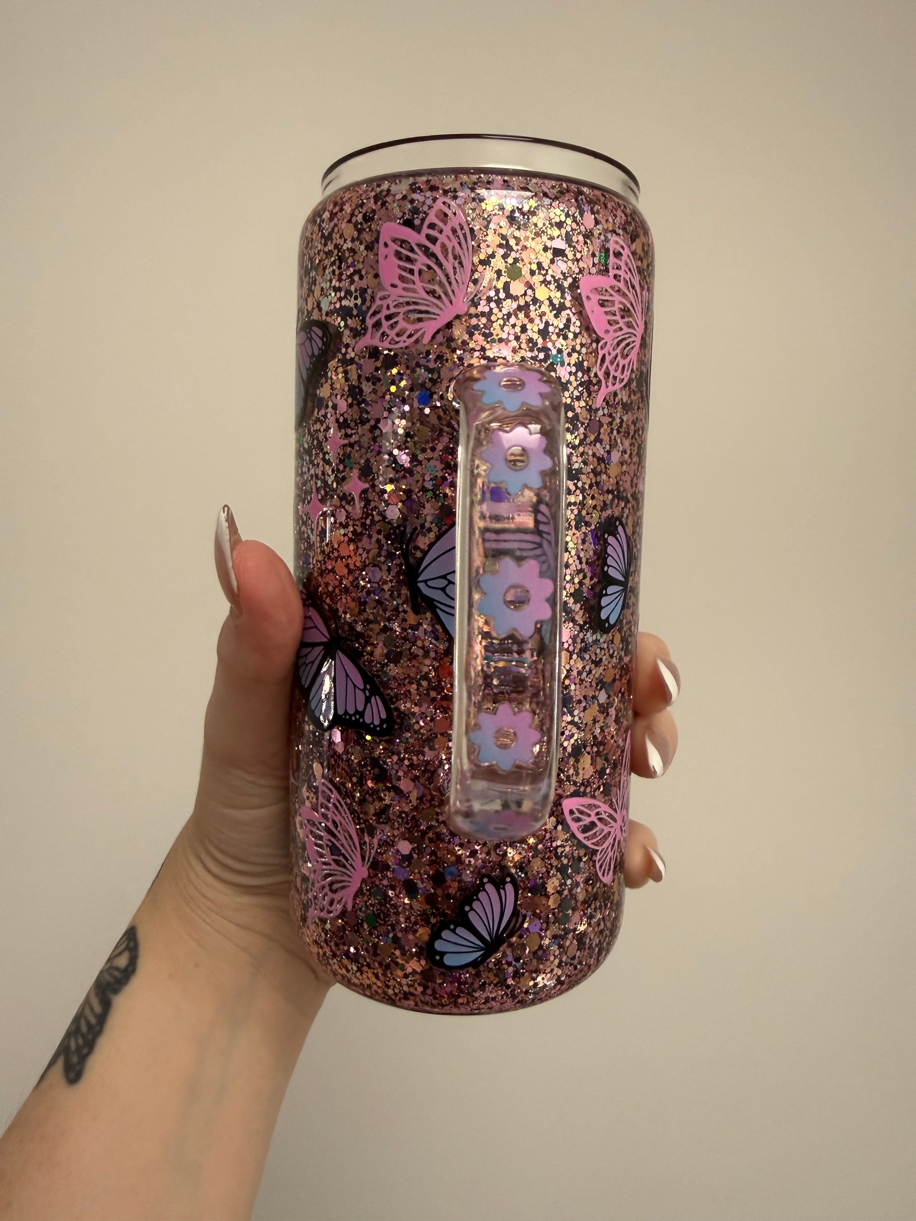 16oz glass - butterflies 🦋