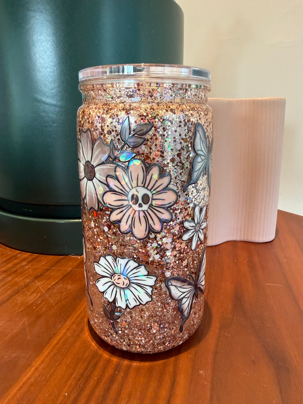 Flowers & Butterflies 16oz ACRYLIC