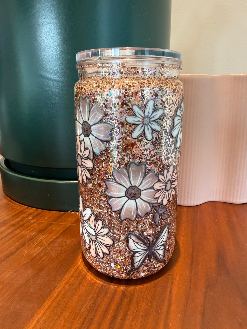 Flowers & Butterflies 16oz ACRYLIC