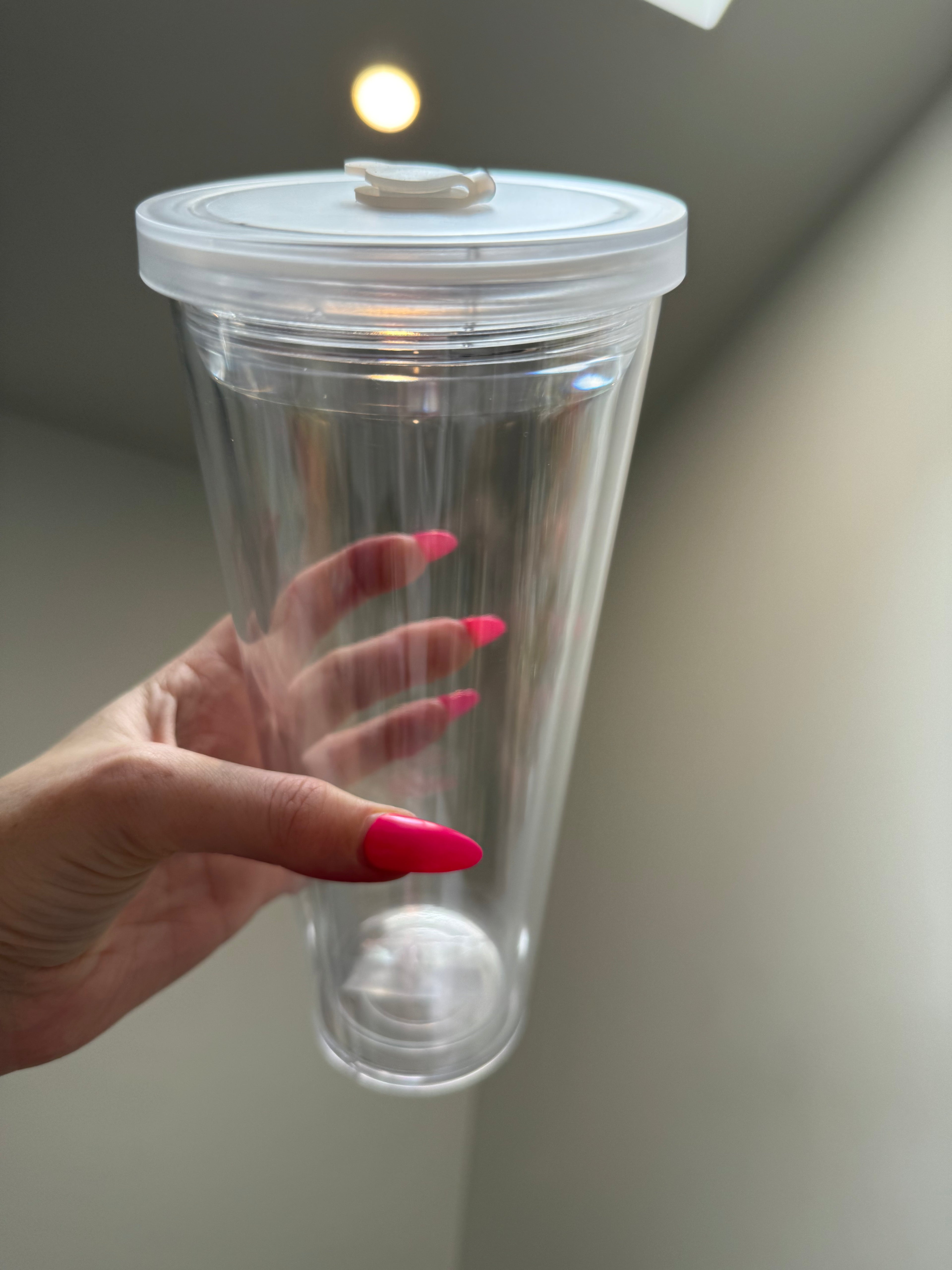 THICK - 24oz acrylic - coloured lid & matching thick straw