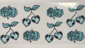 Blue cherries and dice
