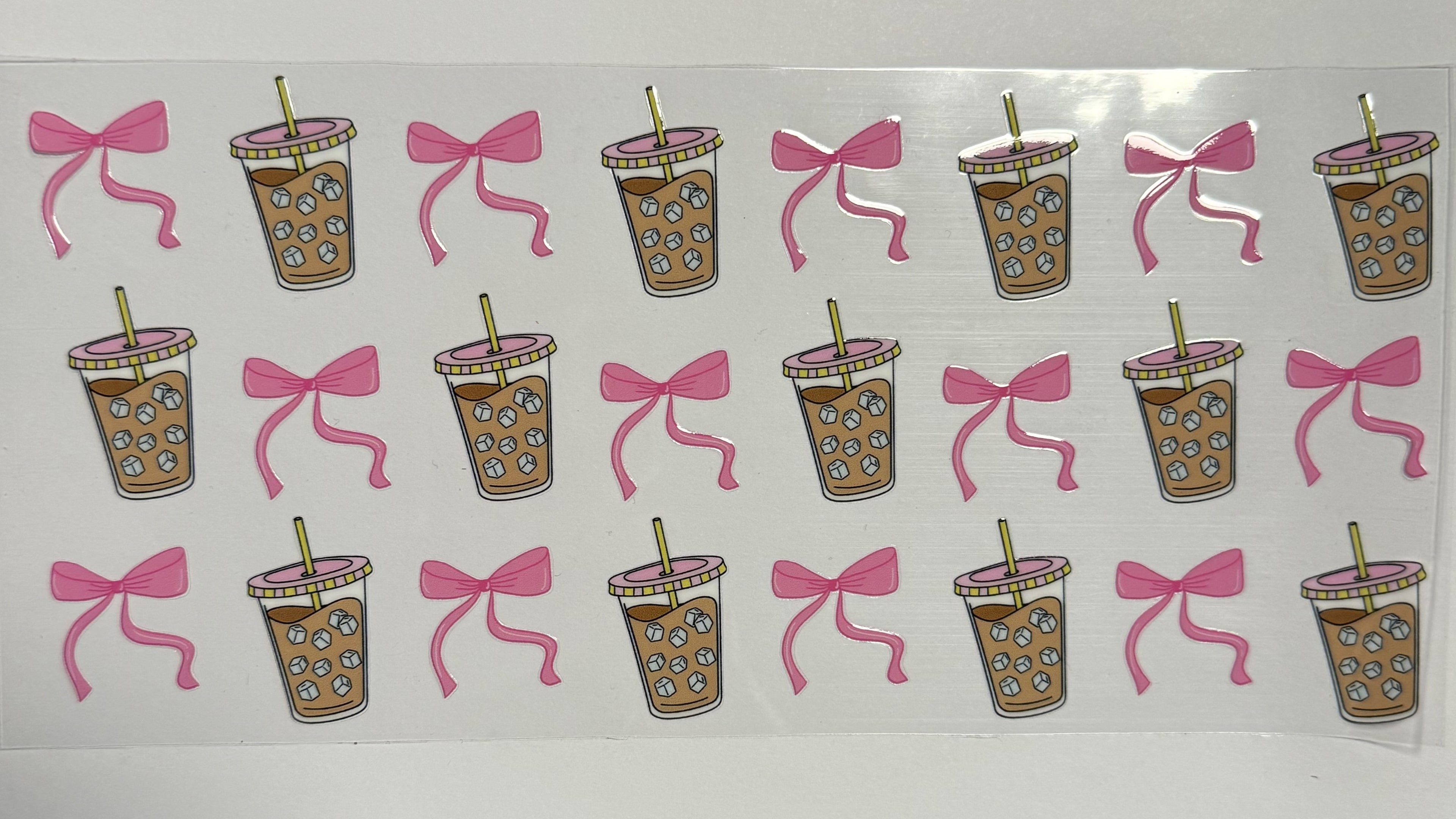 Iced coffee and bows