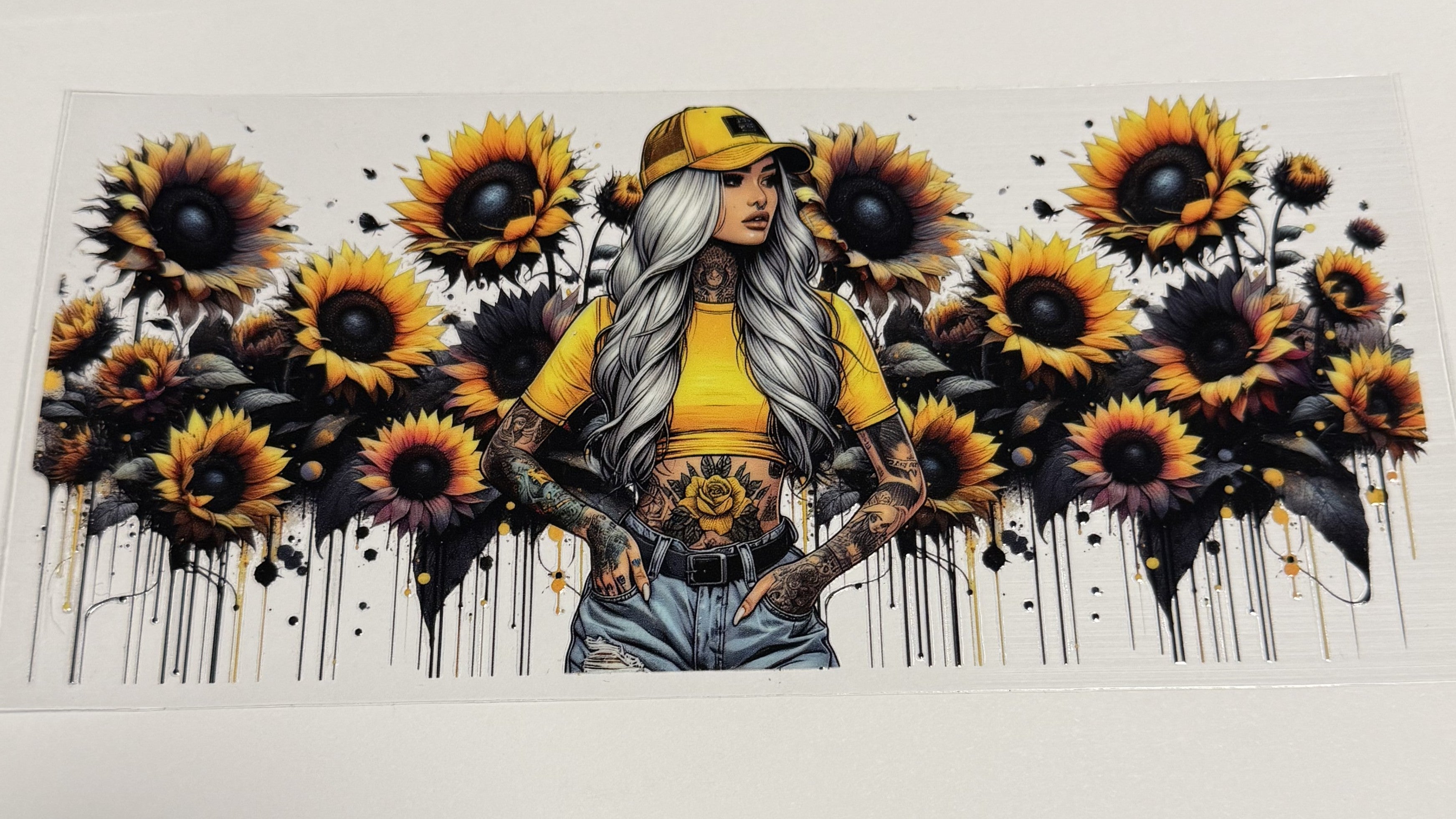 Sunflower tattoo girl