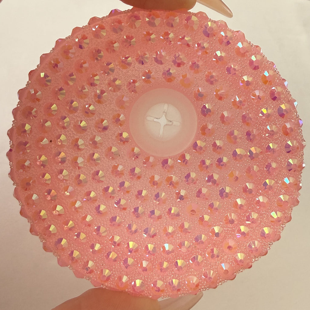 Rhinestone 16oz lid - baby pink