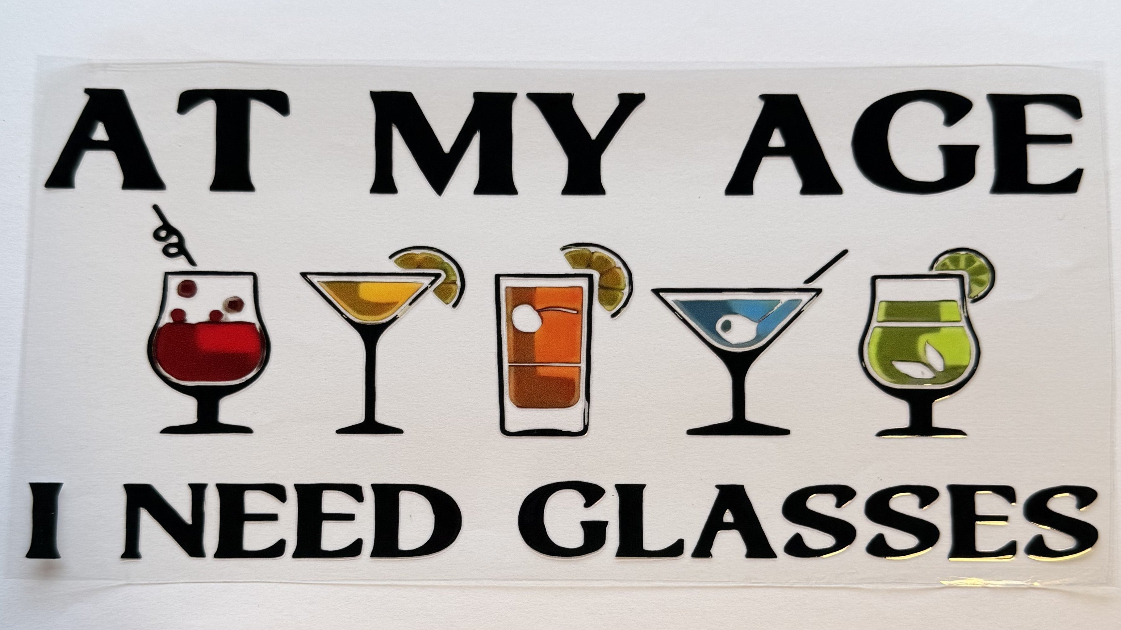 At my age I need glasses