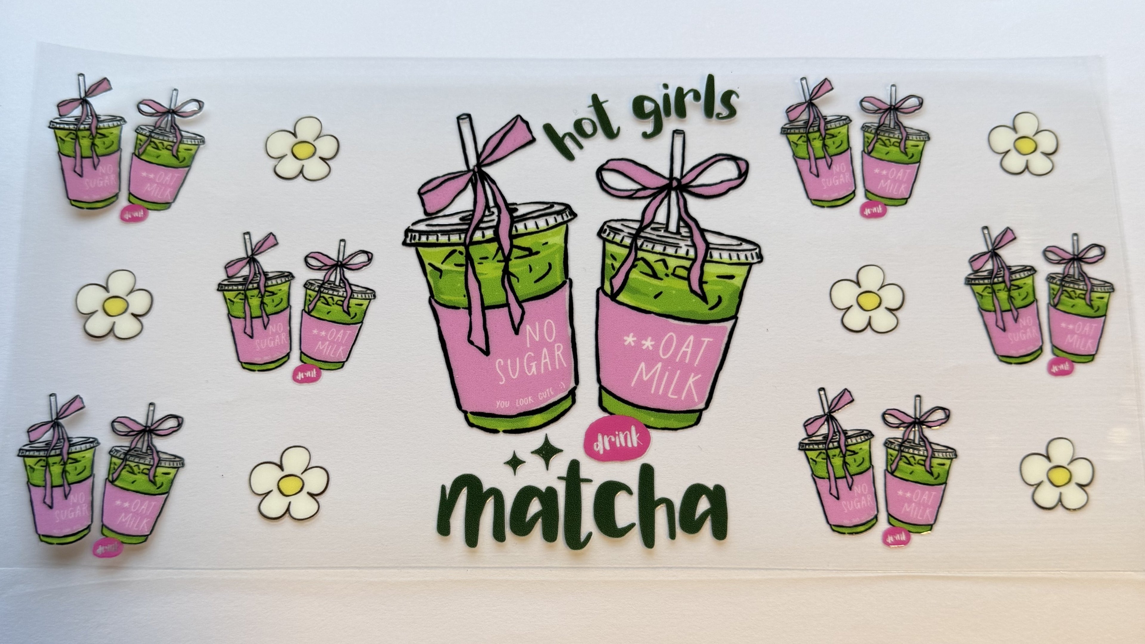 Hot girls drink matcha