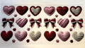 knitted hearts
