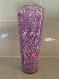Sparkle flowers - purple 24oz acrylic