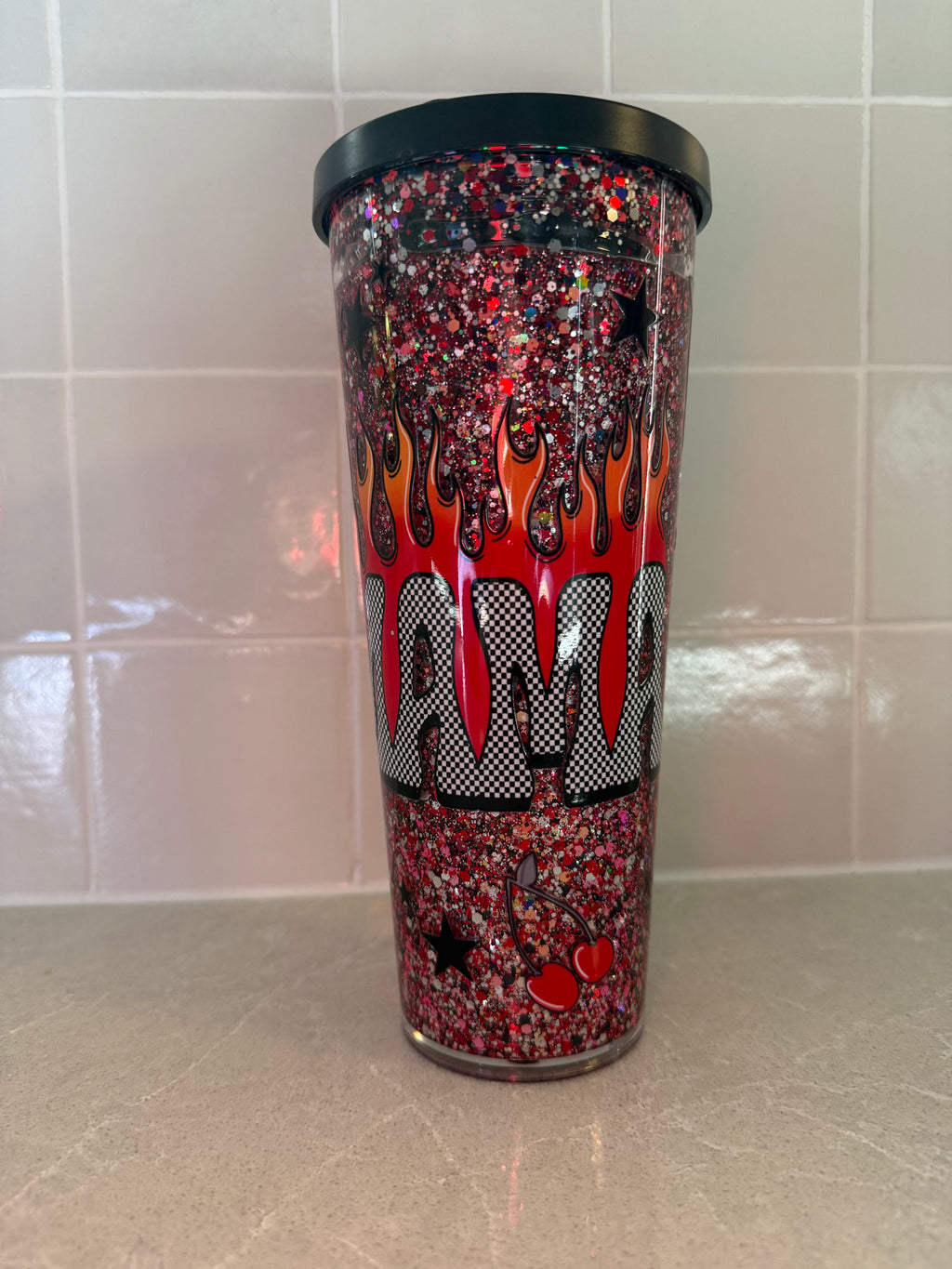 Mama - flames edition - 24oz acrylic