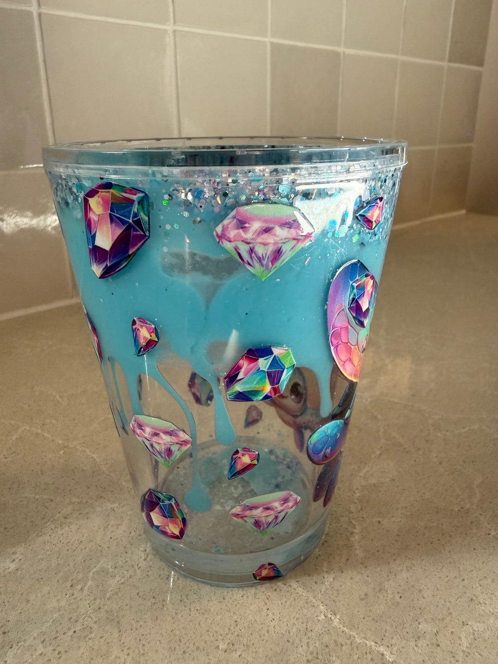 Turtle - blue lava - 12oz acrylic