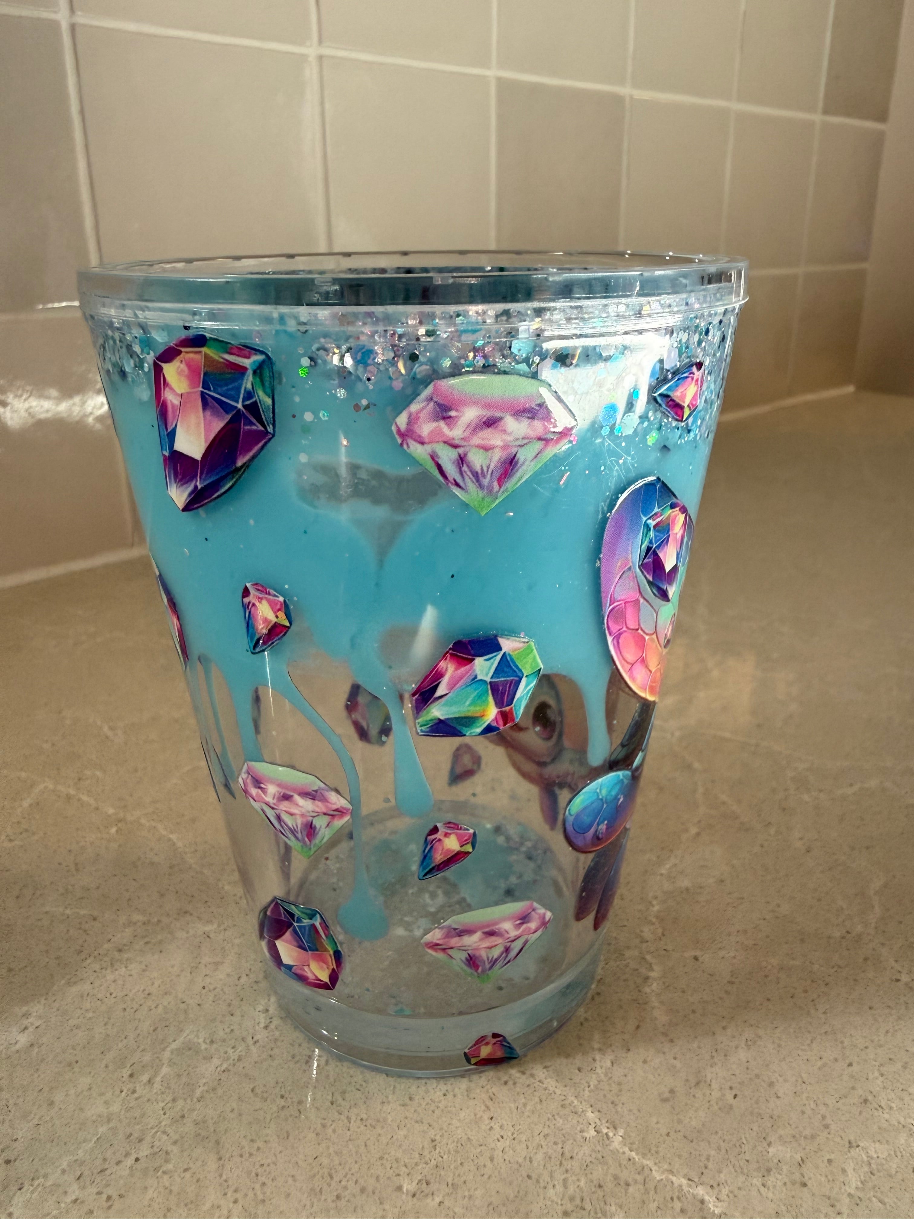 Turtle - blue lava - 12oz acrylic
