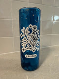 Pisces - navy waterfall - 25oz glass