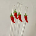Chillies - glass straw