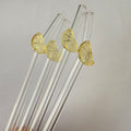 lemon - glass straw