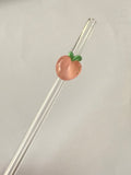 peach - glass straw