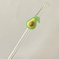 avocado - glass straw
