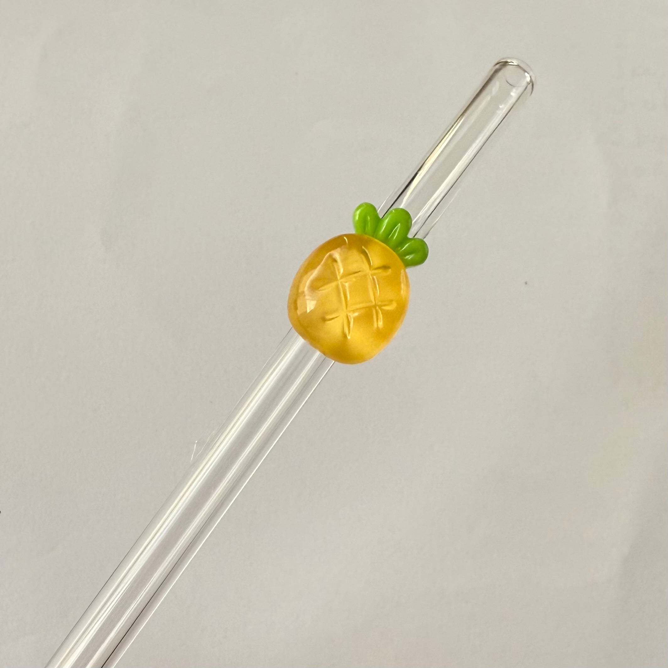 pineapple - glass straw