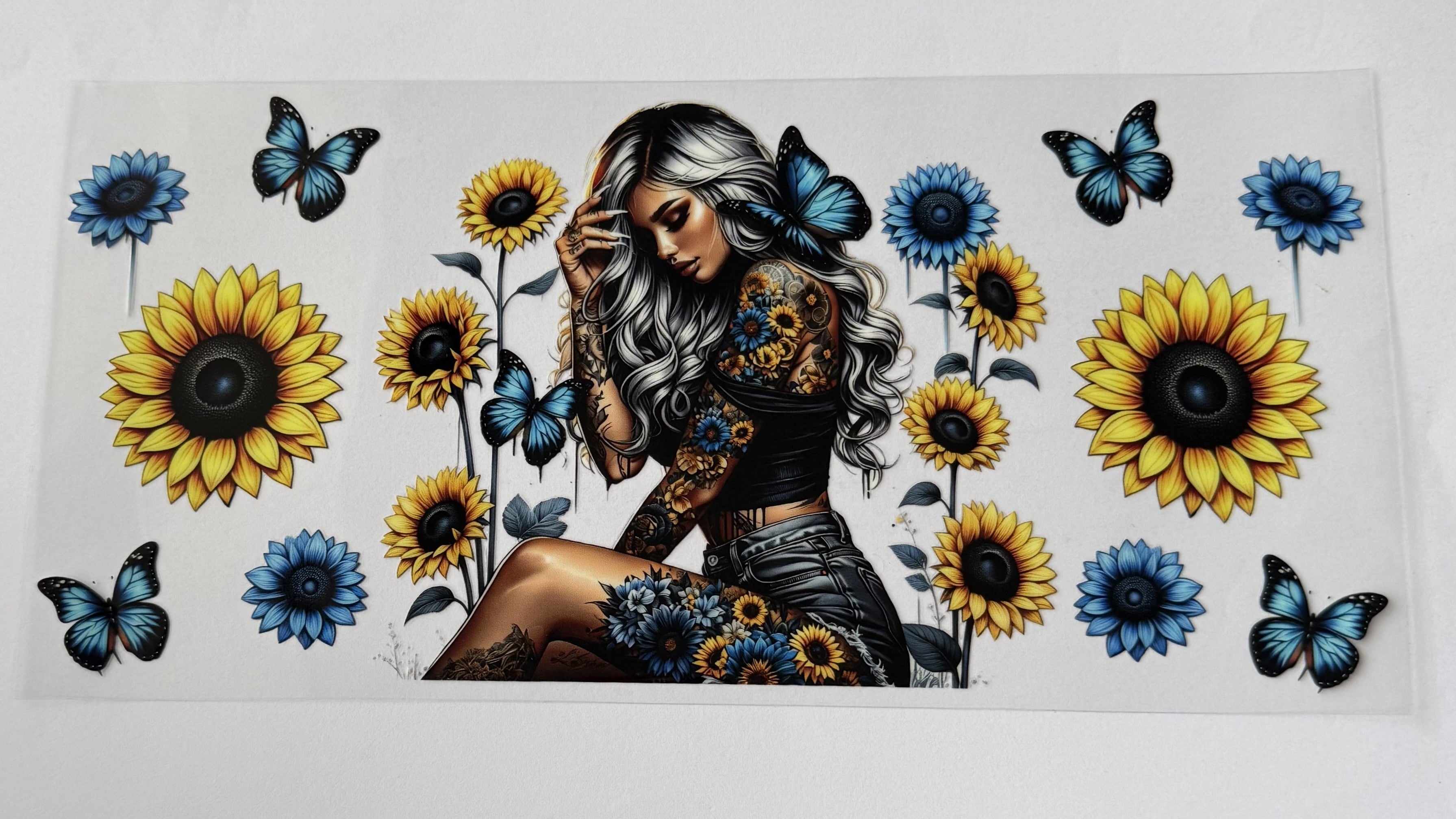 Sunflower tattoo girl