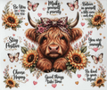20oz Wrap - Highland Cow Positivity