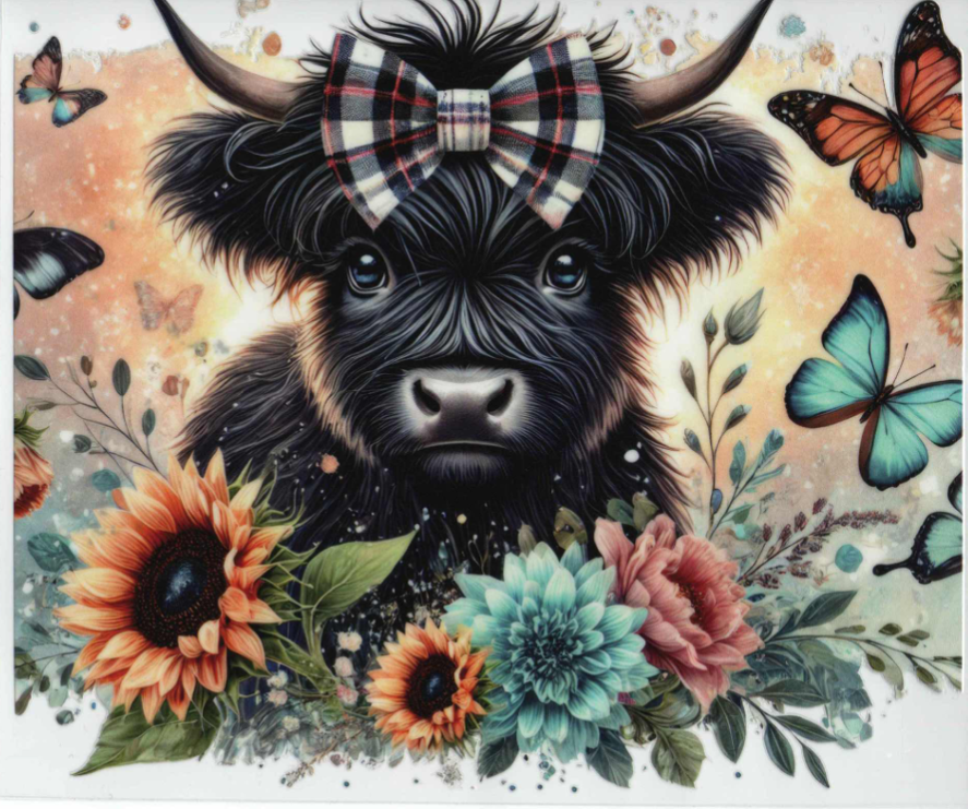 20oz Wrap - Tartan Highland Cow