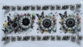 Sunflowers black and white , pastel