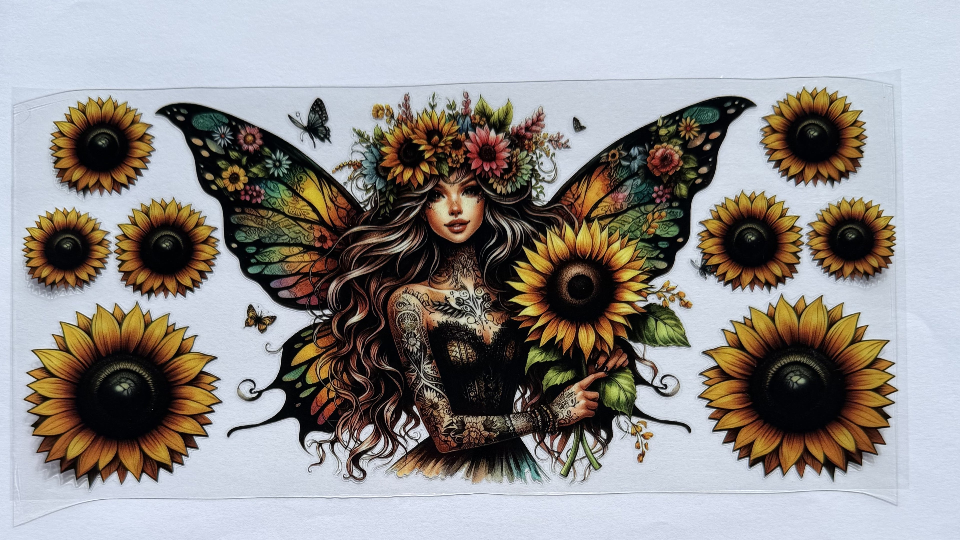 Sunflower tattoo fairy