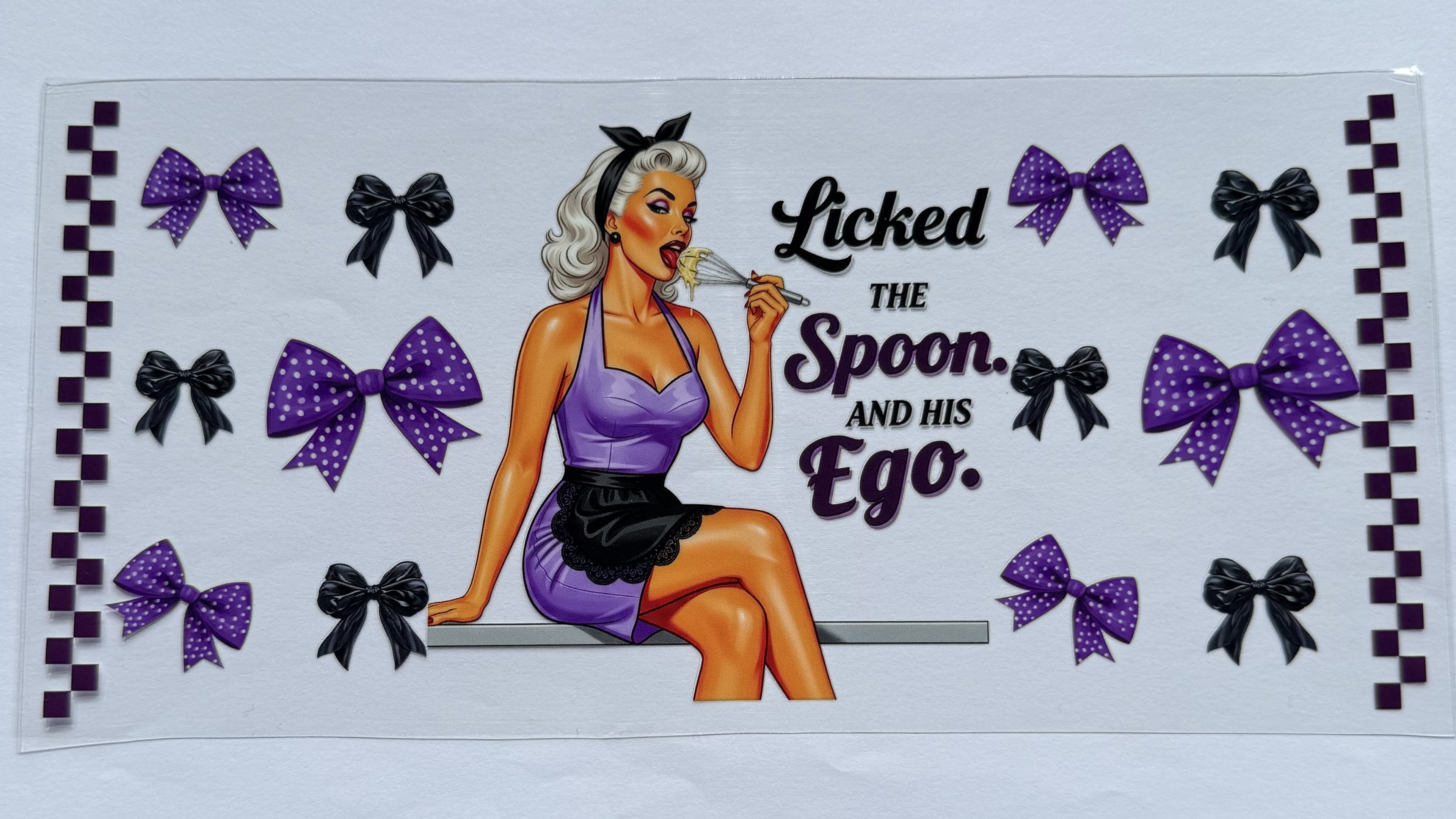 licked the spoon and his ego