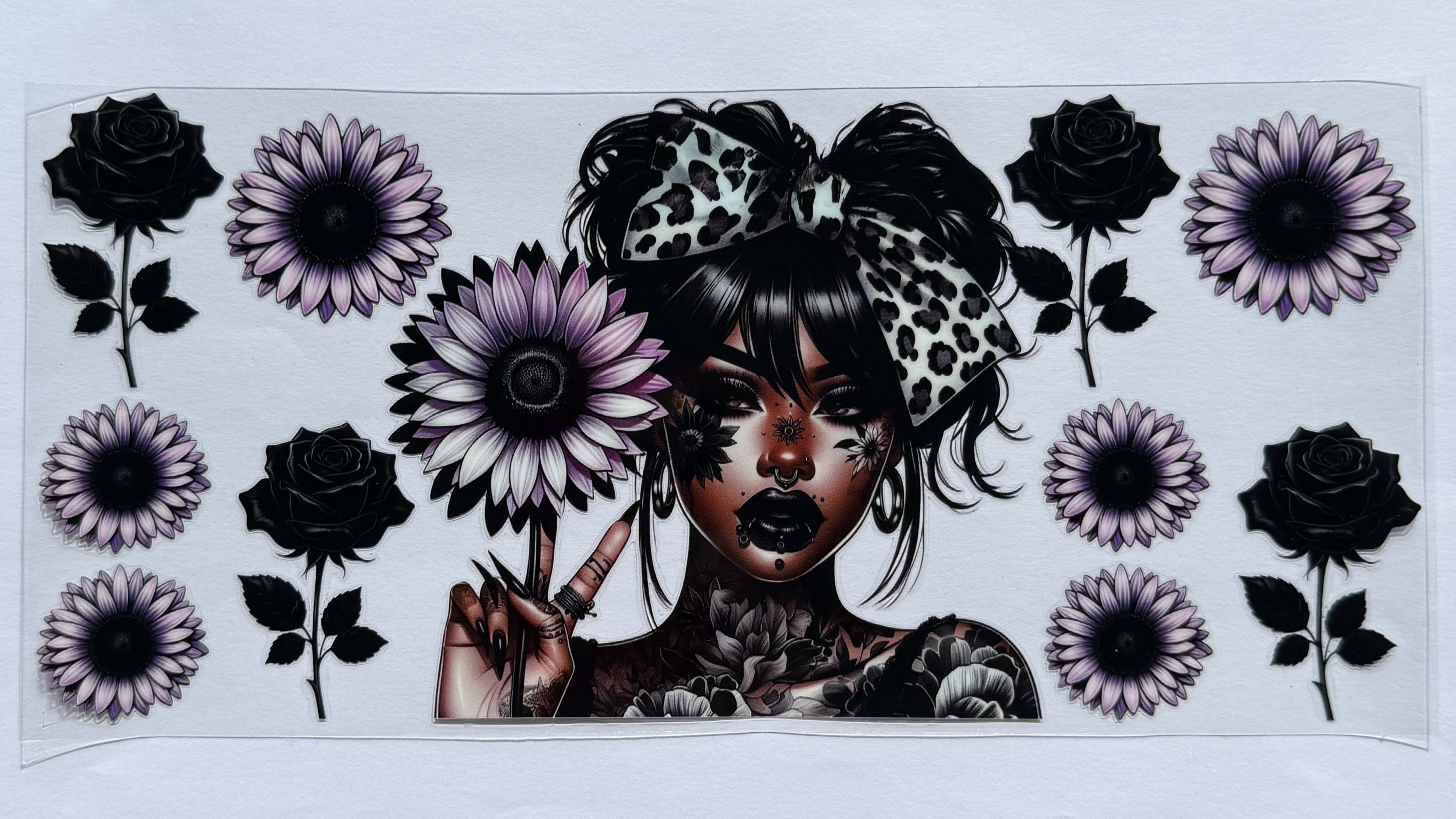 tattoo girl black and purple